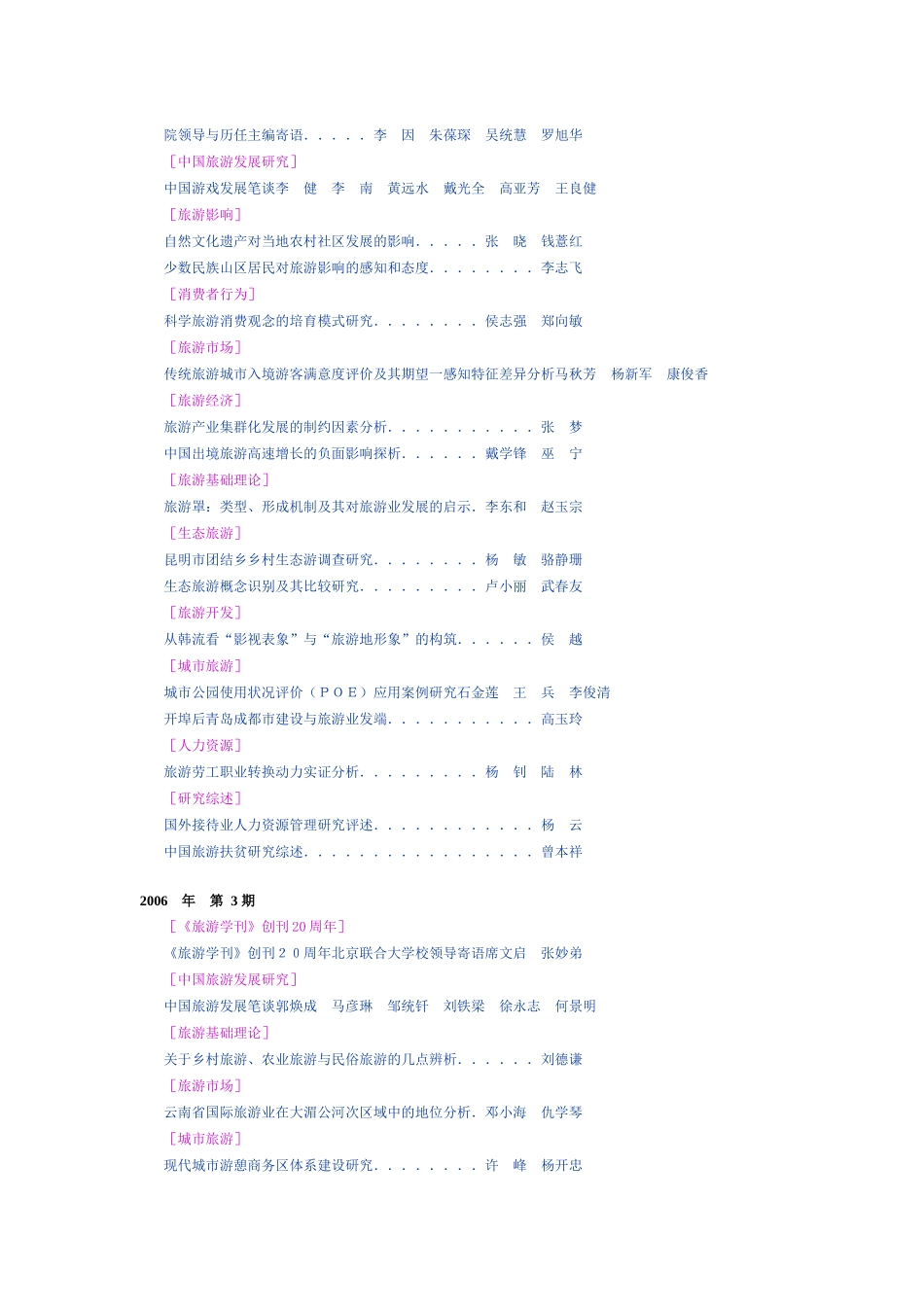 《旅游学刊》目录_第2页