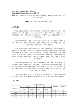浙江省人民大会堂暖通空调设计工程案例