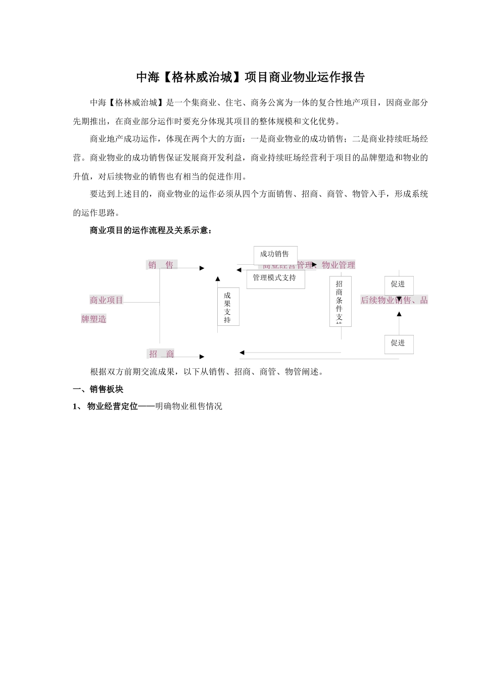 物业运作报告_第1页