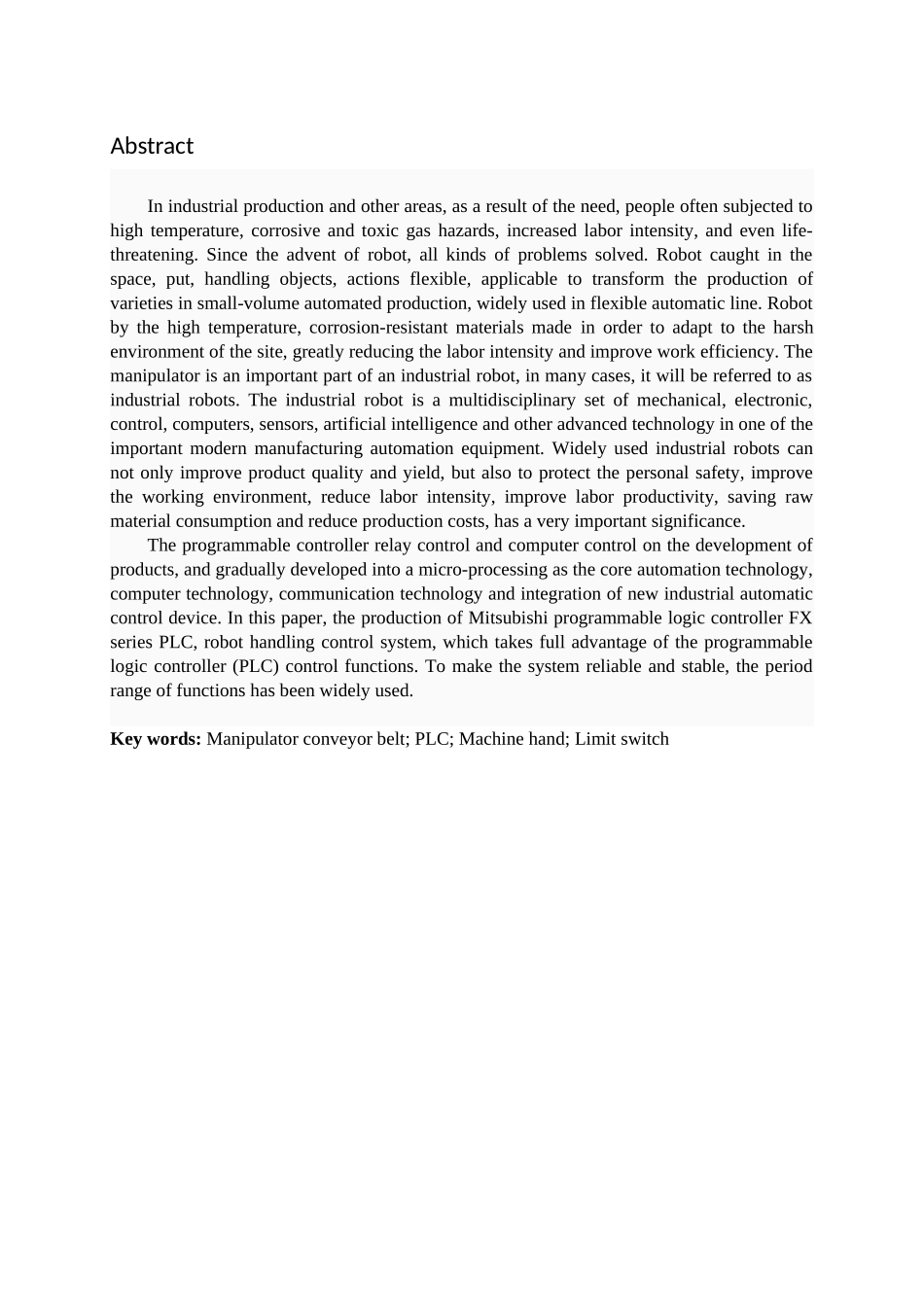 传送带及机械手PLC控制设计范本_第3页