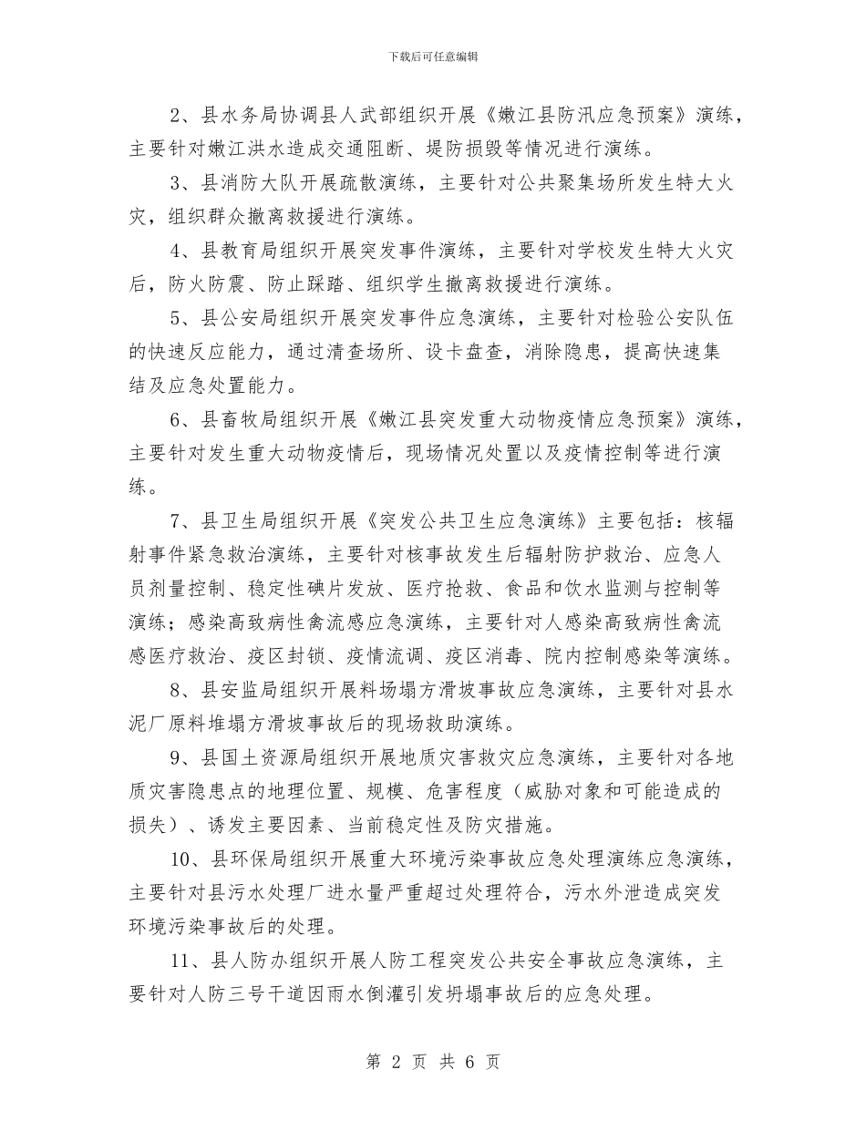 应急预案演练工作计划与应聘总经理助理工作计划汇编_第2页