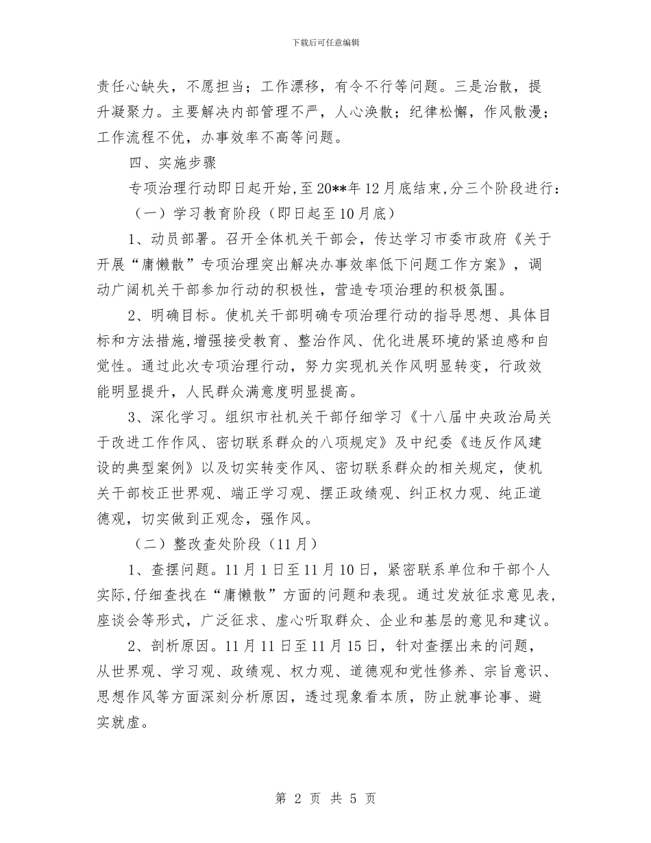 庸懒散整治工作方案与廉政建设学习心得体会汇编_第2页