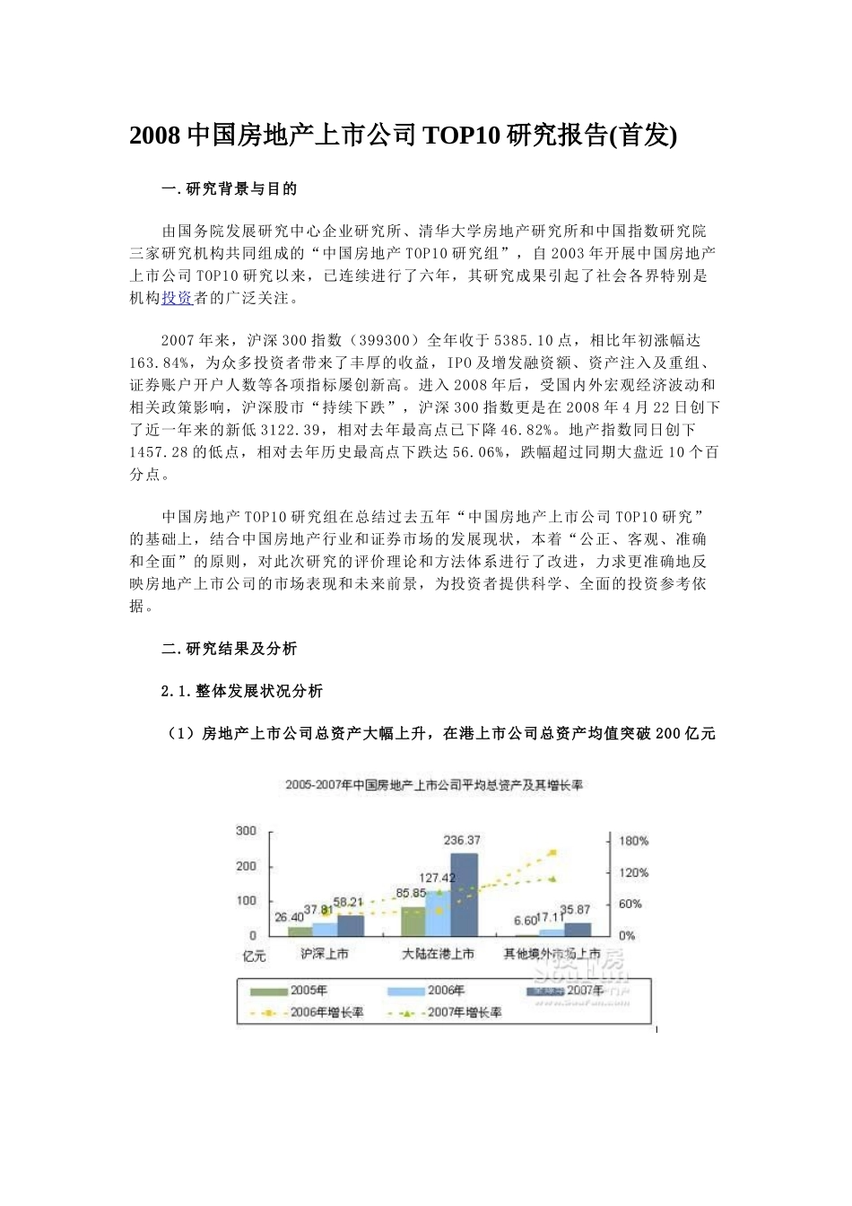 中国房地产上市公司研究报告_第1页
