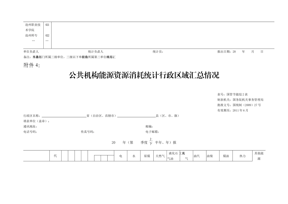 沧州市公共机构能源资源消耗统计_第3页