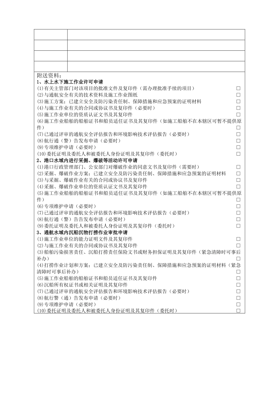 水上水下施工作业通航安全审核申请书doc-中华人民共和国_第3页