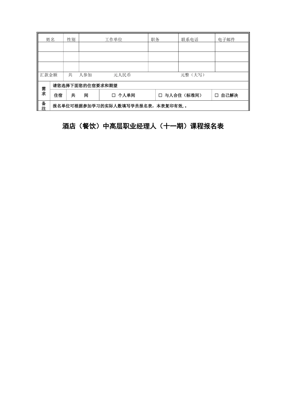 酒店(餐饮)中高层职业经理人(十一期)课程_第3页