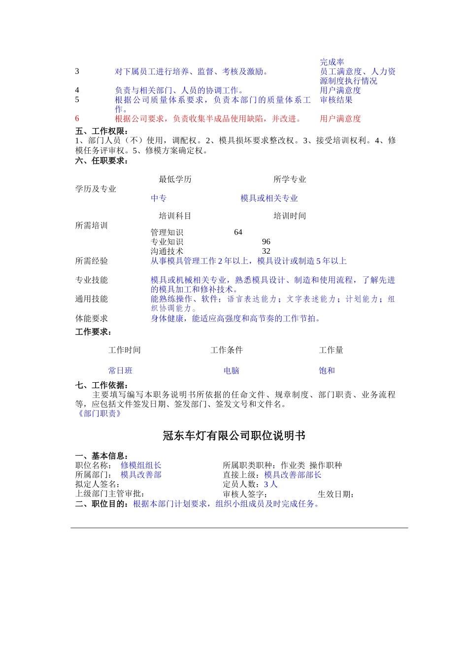 模具改善部各岗位描述_第2页