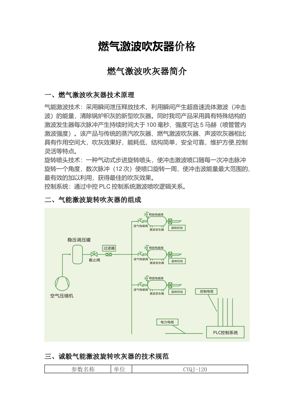 燃气激波吹灰器价格（DOC31页）_第1页