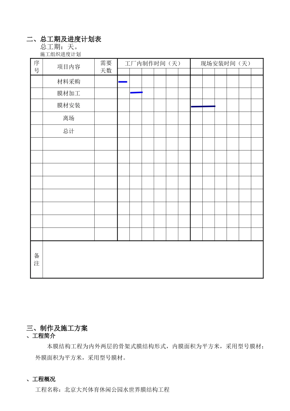 休闲公园水世界膜结构工程施工组织设计方案(DOC33页)_第2页
