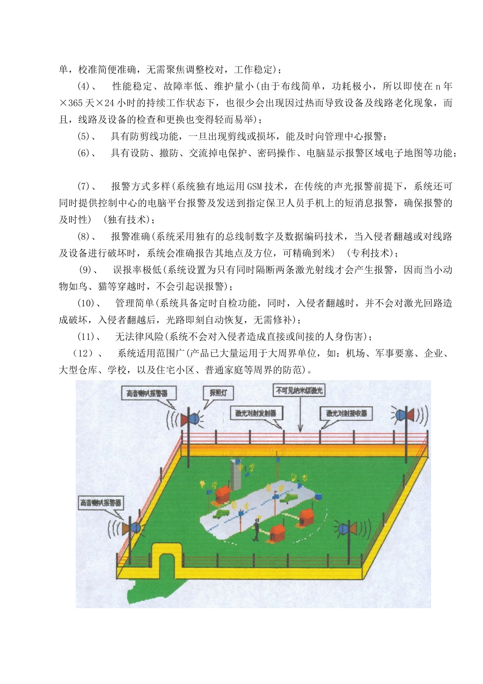 激光对射电子围栏周界智能防盗报警系统_第3页