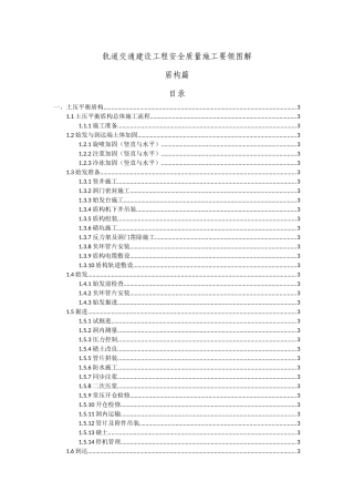 轨道交通建设工程安全质量施工要领图解