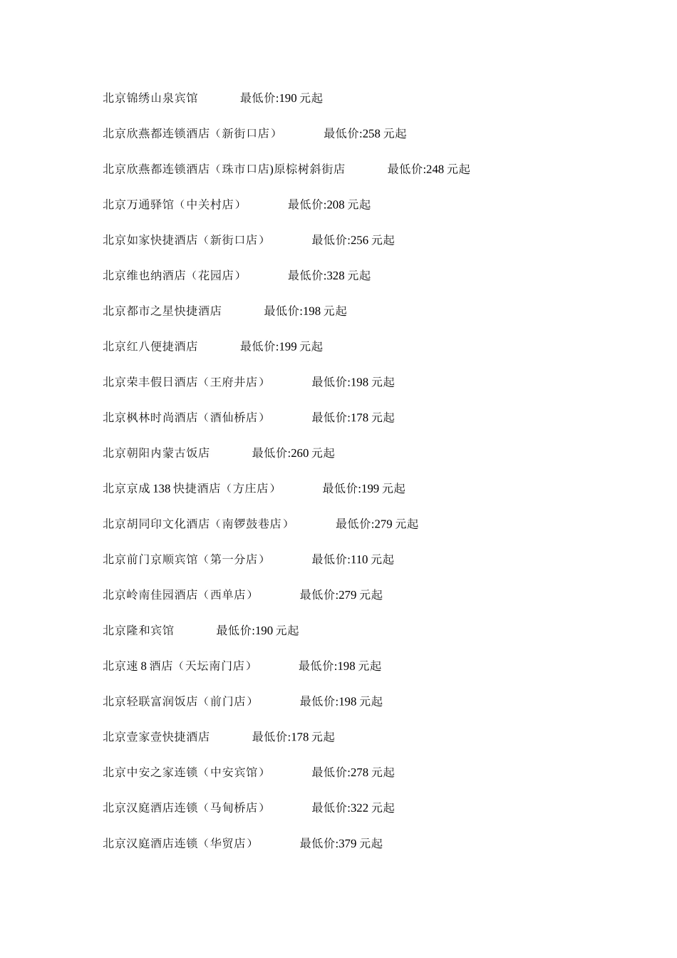 北京经济型酒店目录_第2页