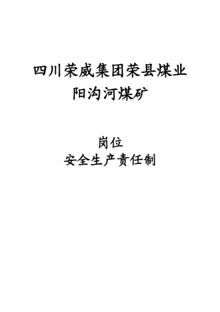 煤矿机电岗位责任制(完整)