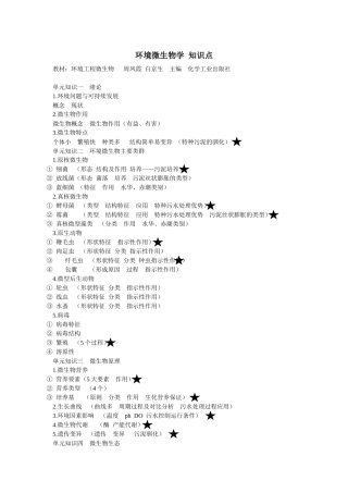 环境微生物学知识点