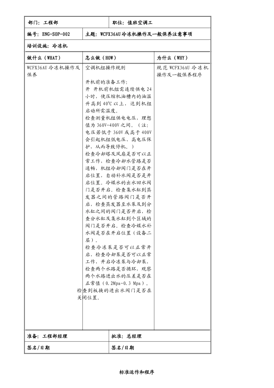 SOP某知名酒店工程部标准运作和程序_第3页