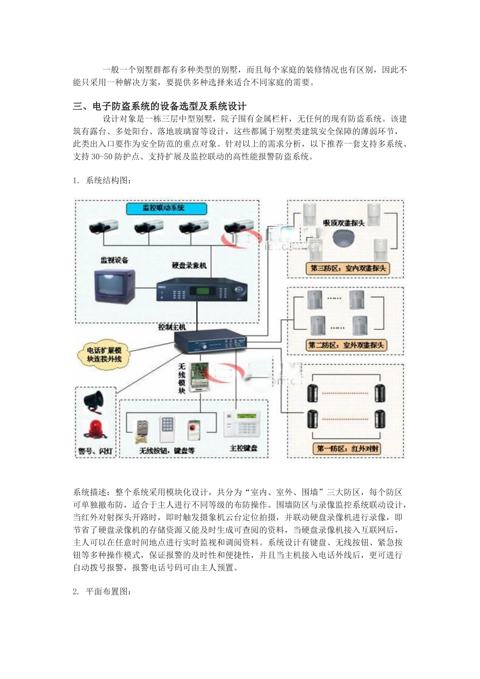 别墅电子防盗及监控系统设计方案_第2页