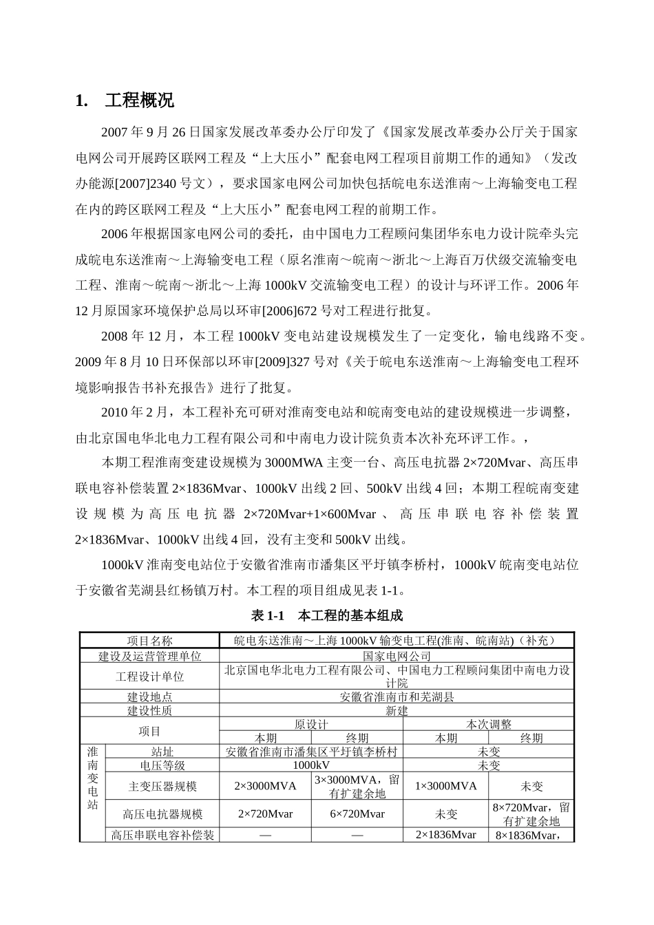 皖电东送淮南~上海1000kV输变电工程_第2页