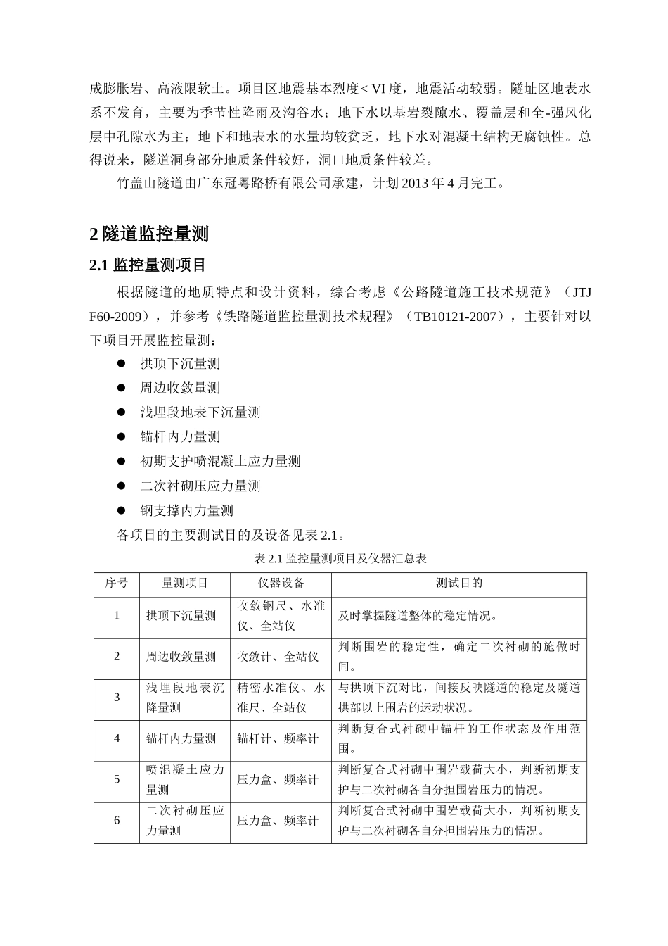 某工程质量检测与地质超前预报实施方案_第2页