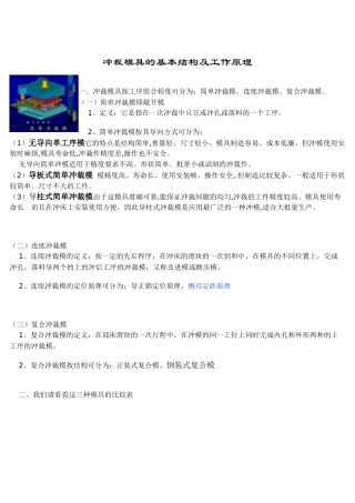 冲裁模具的基本结构及工作原理(DOC9)