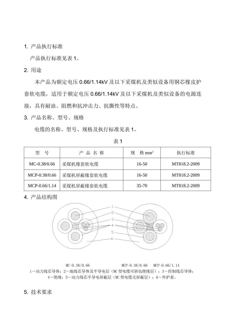 采煤机橡套软电缆产品操作说明书_第2页