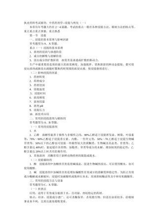 中药制剂复习重点