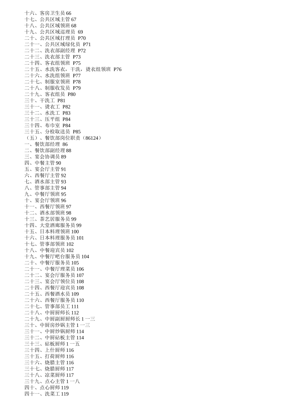 某大饭店岗位职责汇编_第2页