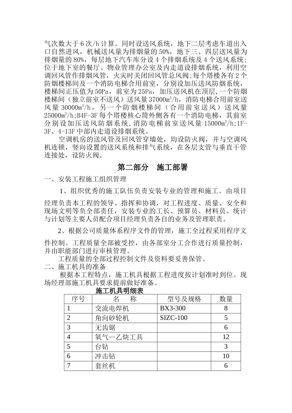 北京某120000m2大厦给排水施工组织设计_第3页