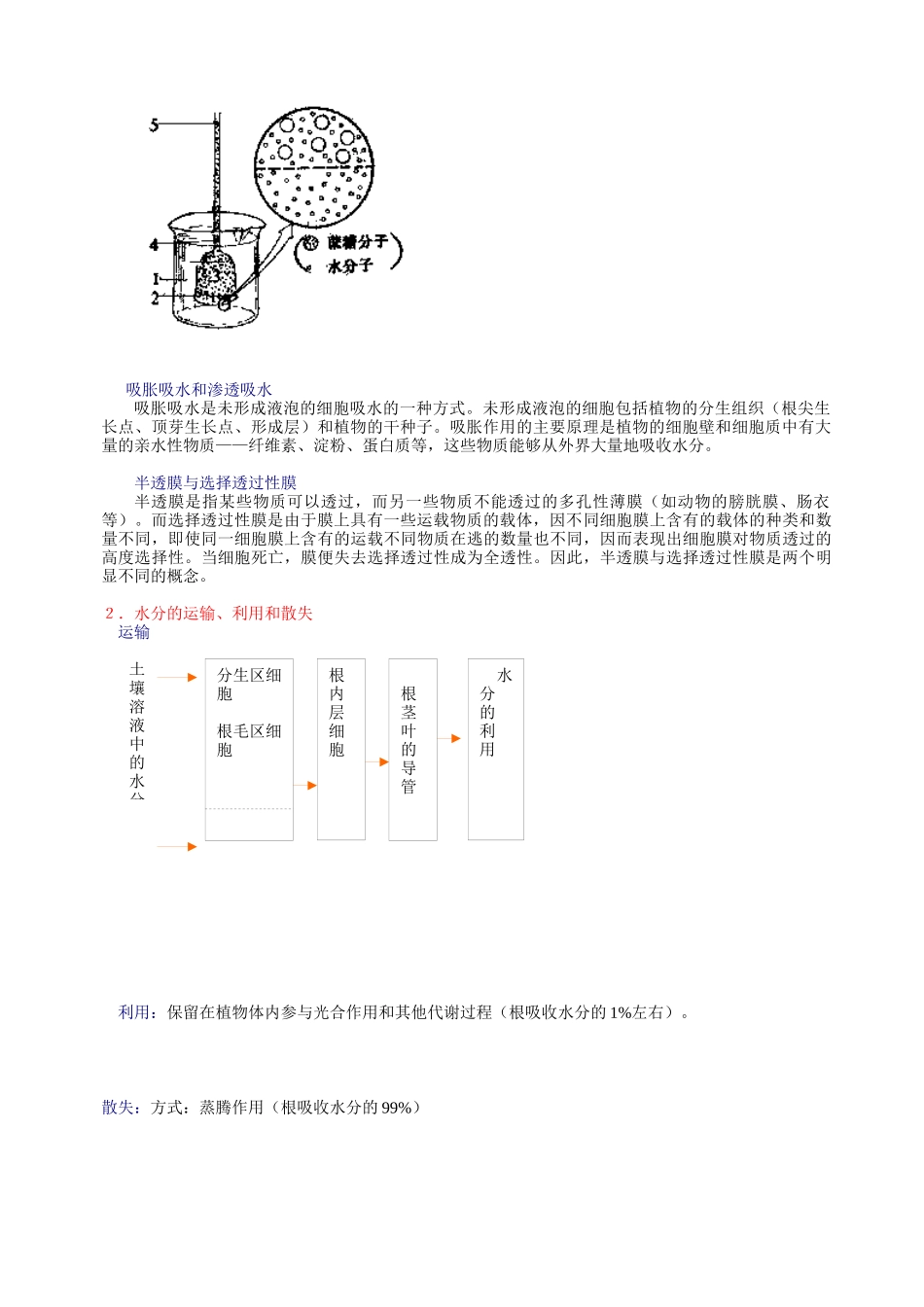 植物对水分的吸收利用及植物矿质营养[]3月31日1512_第2页