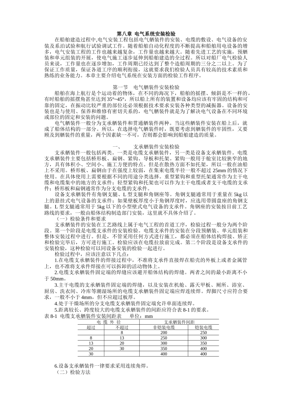 船舶建造质量检验- 8 电气系统安装检验_第1页
