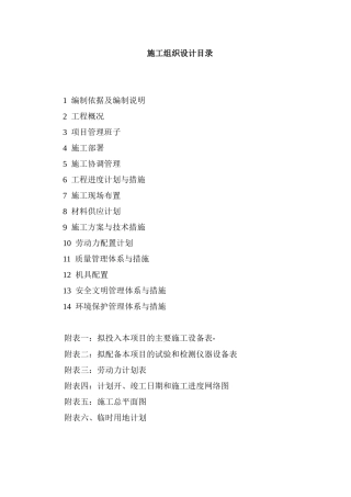 现代农业水利措施工程施工组织设计