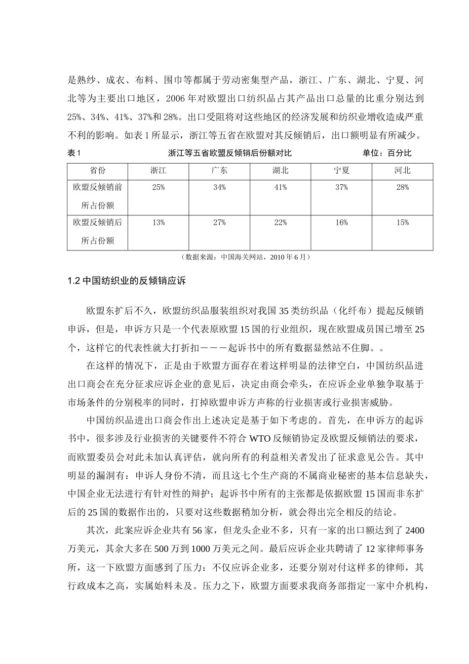 欧盟对我国纺织业反倾销修改稿_第2页