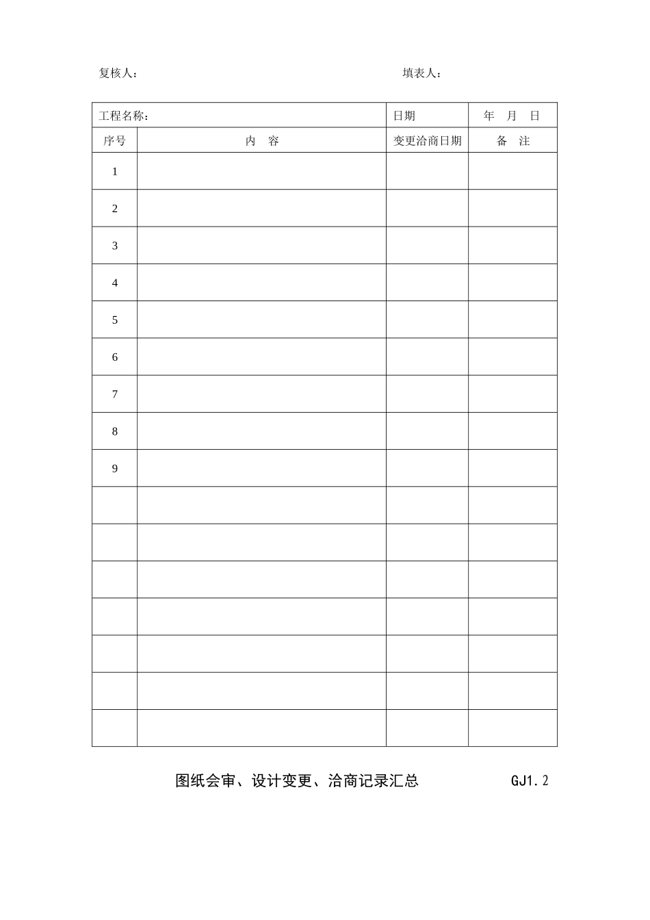 江苏省钢结构工程验收资料表格(空白全套)_第3页