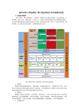 温州市网上审批系统二期工程总体设计