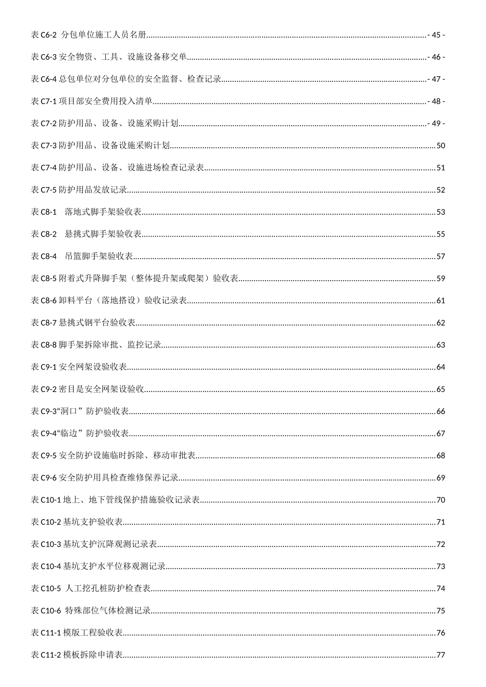 河北省建筑施工安全技术资料表格_第3页