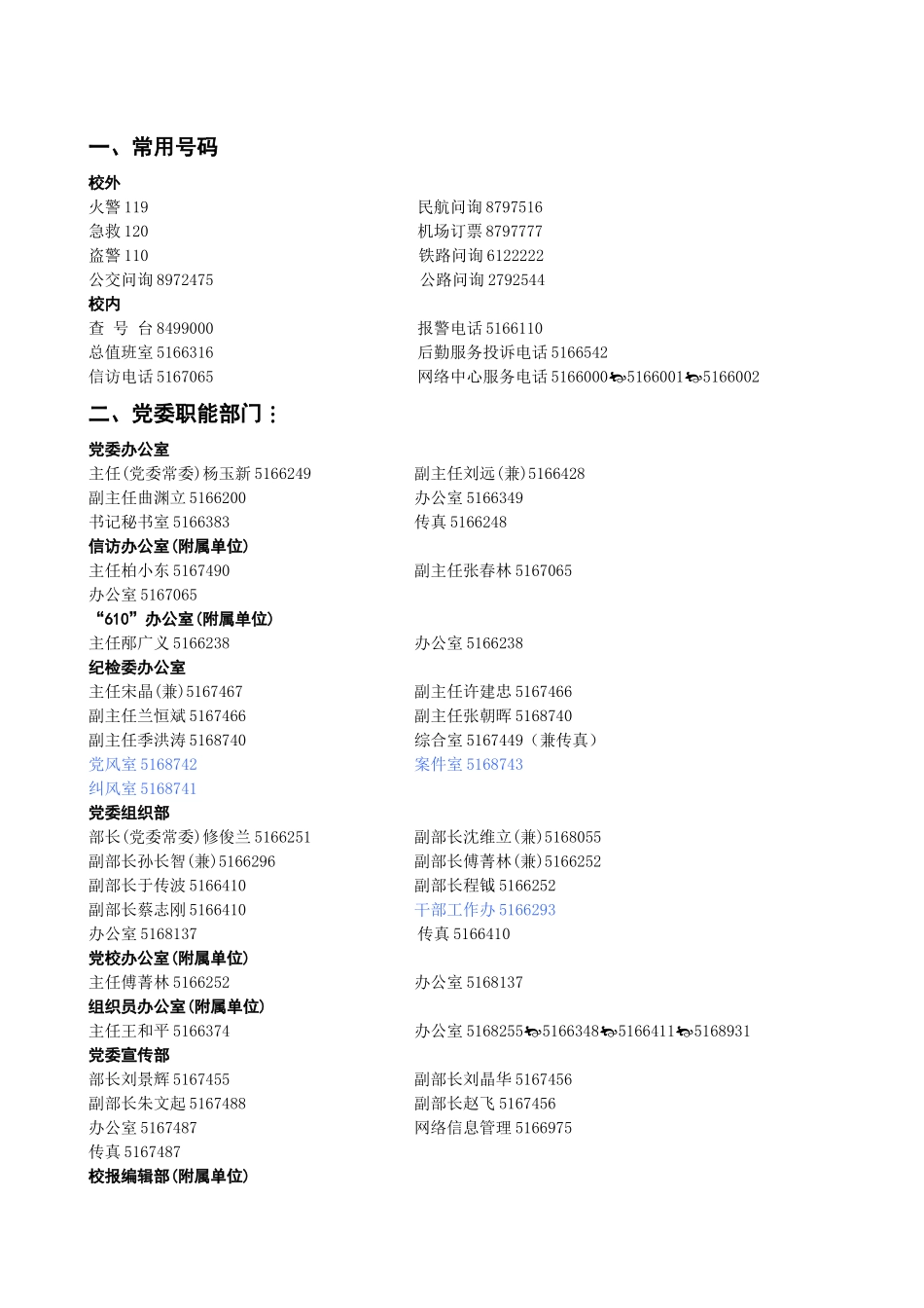 《吉林大学电话号码簿》电子版_第1页