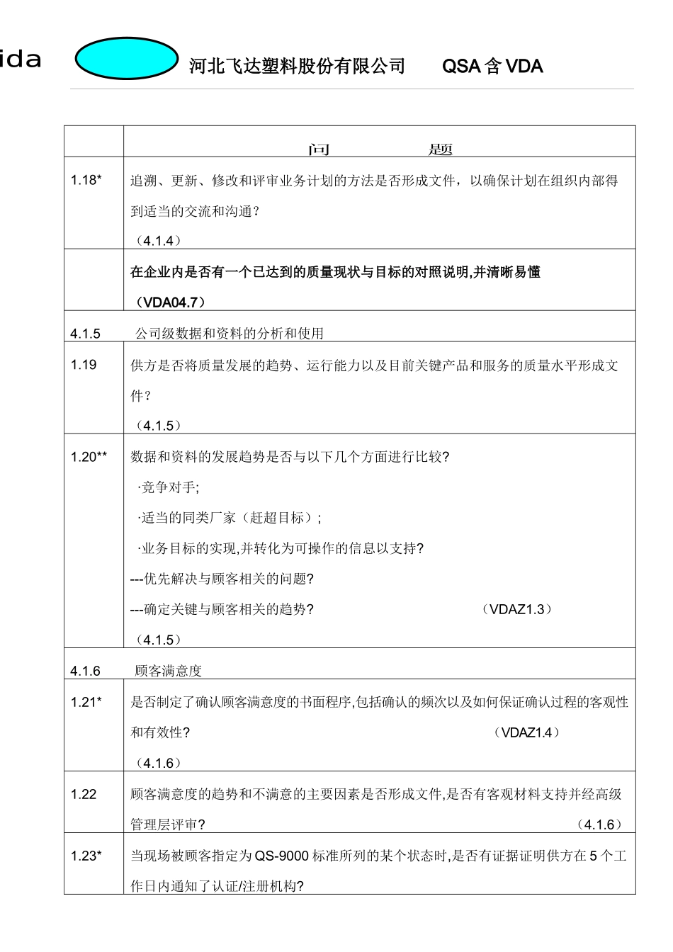 河北飞达塑料股份有限公司QSA含VDA(1)_第3页