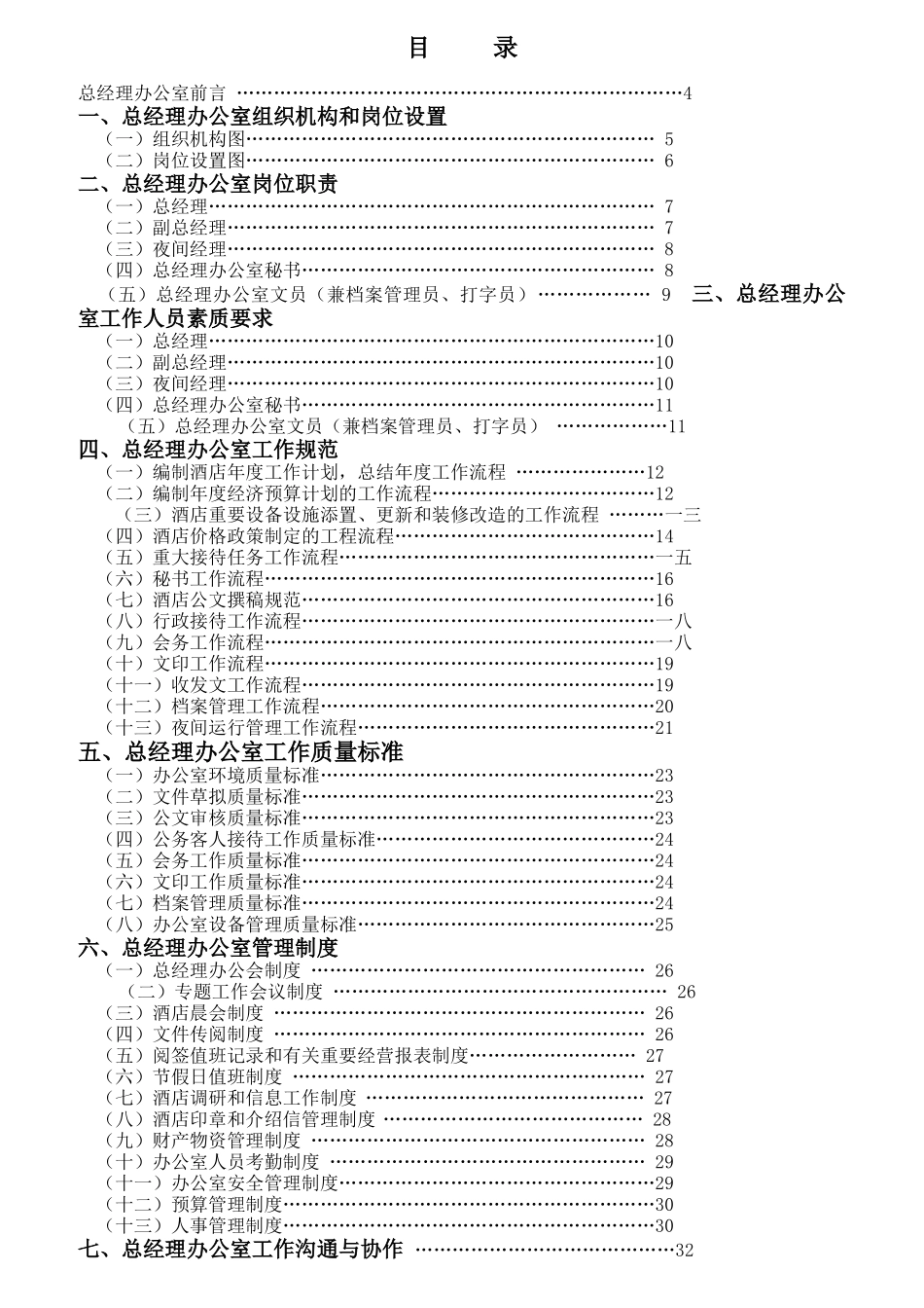 某酒店总经理办公室岗位职责汇编_第1页