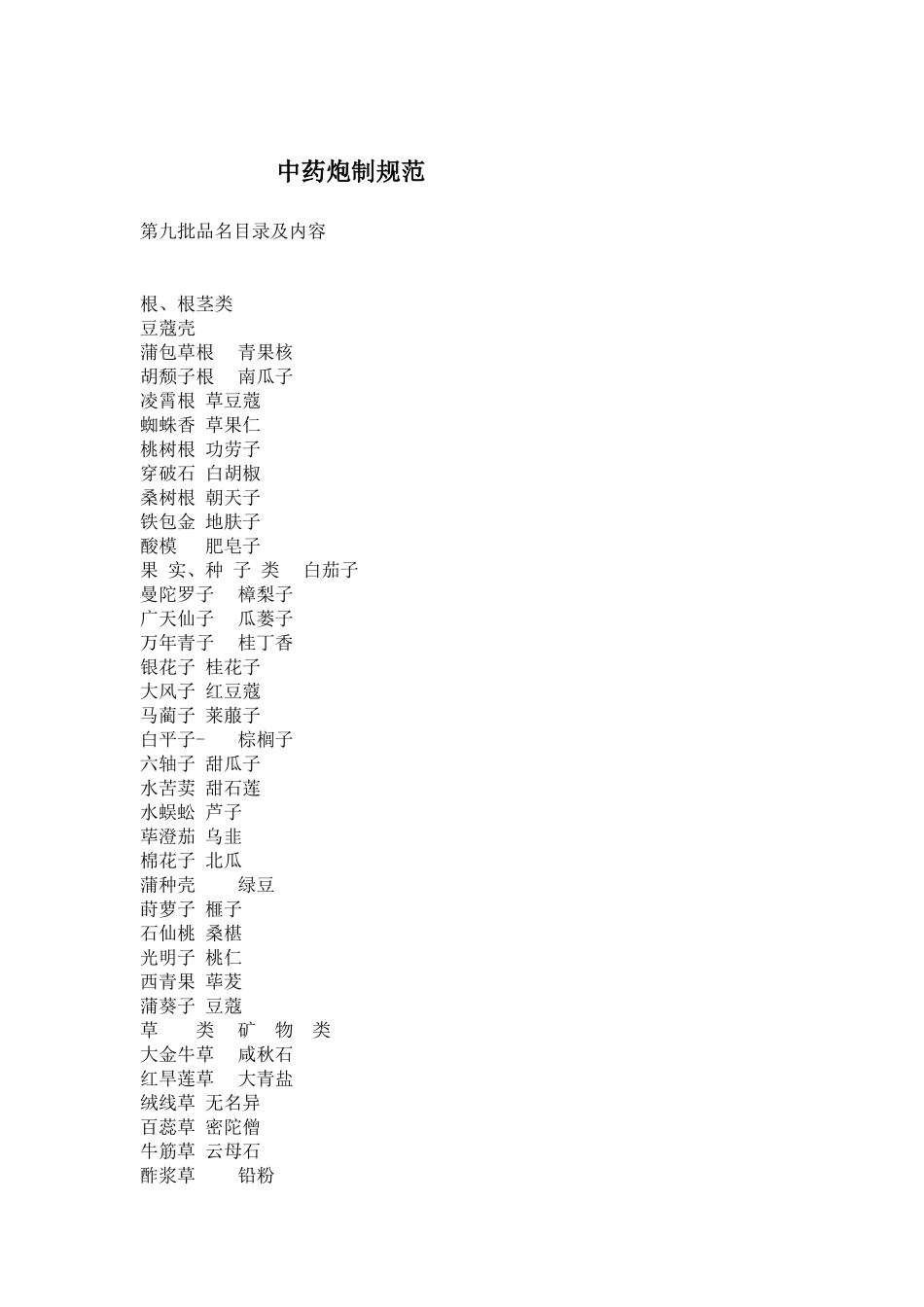 中药炮制规范(1)_第1页