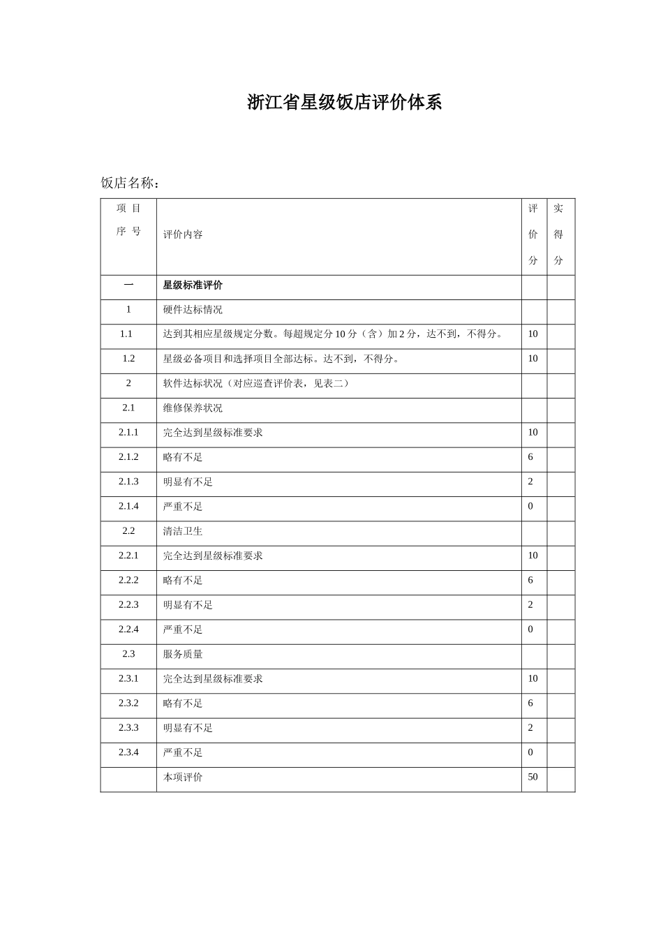 浙江省星级饭店评价体系doc-浙江省星级饭店评价体系实施_第3页