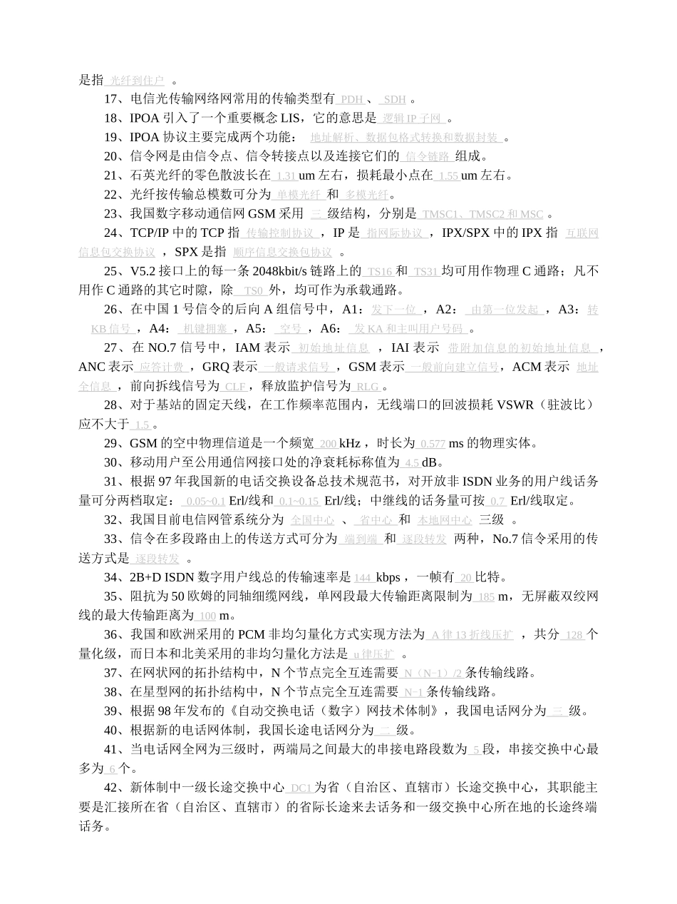 现代通信网试题及答案_第2页