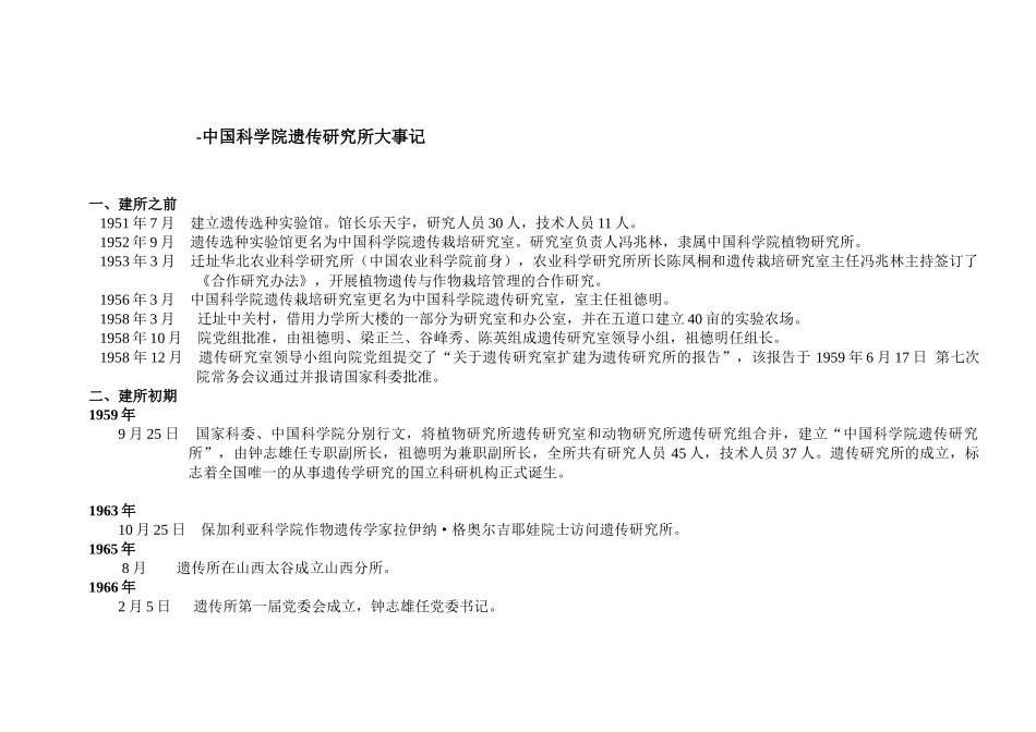 遗传研究所和遗传与发育生物学研究所大事记_第1页