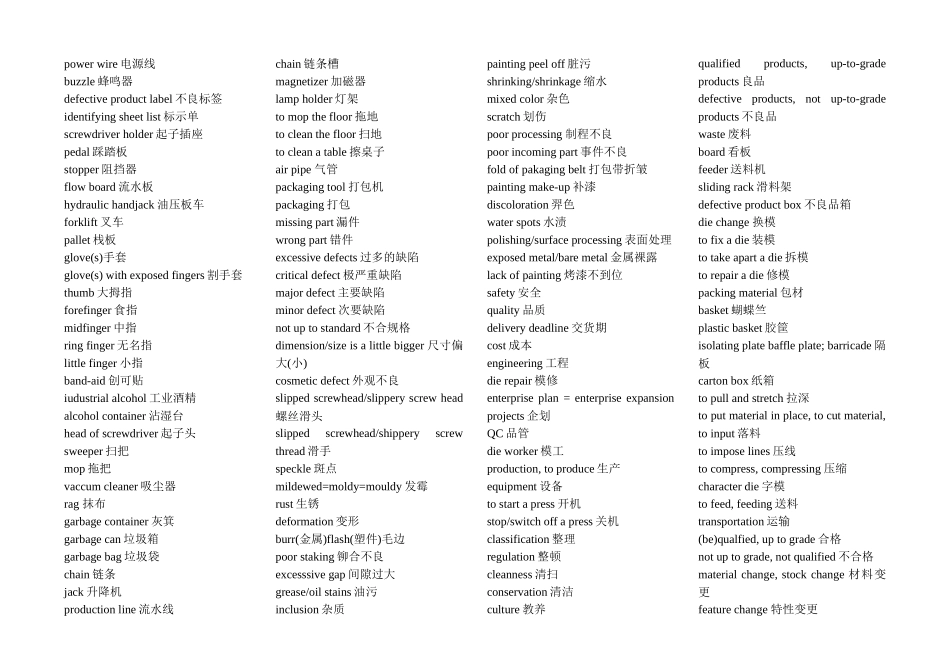 组装、冲压、喷漆等机械专业词汇_第2页