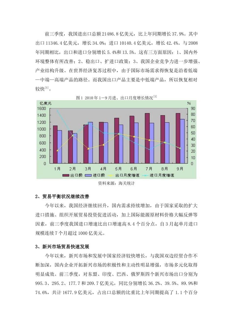 金融危机后中国对外贸易态势分析_第2页