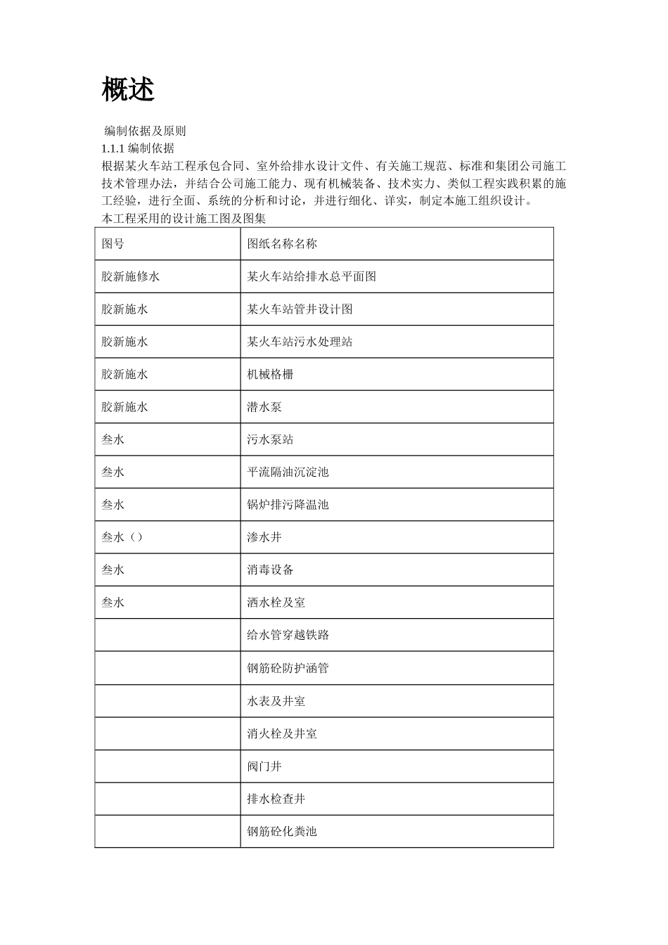 某火车站室外给排水施工组织设计方案(DOC34页)_第2页