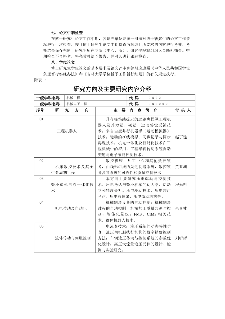 机械电子工程专业博士研究生培养方案_第3页