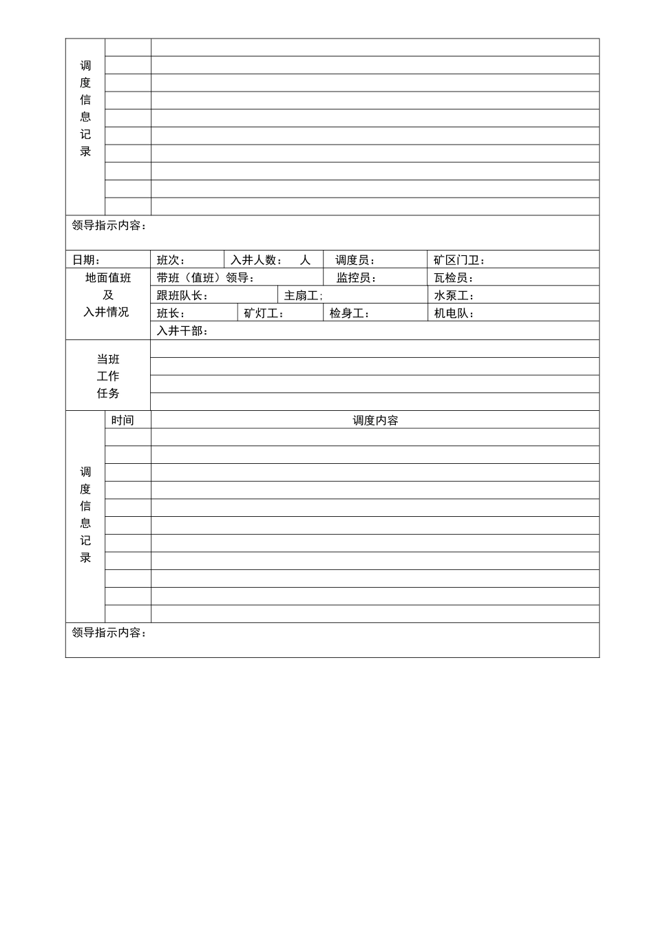煤晴隆长兴矿调度表格大全_第2页