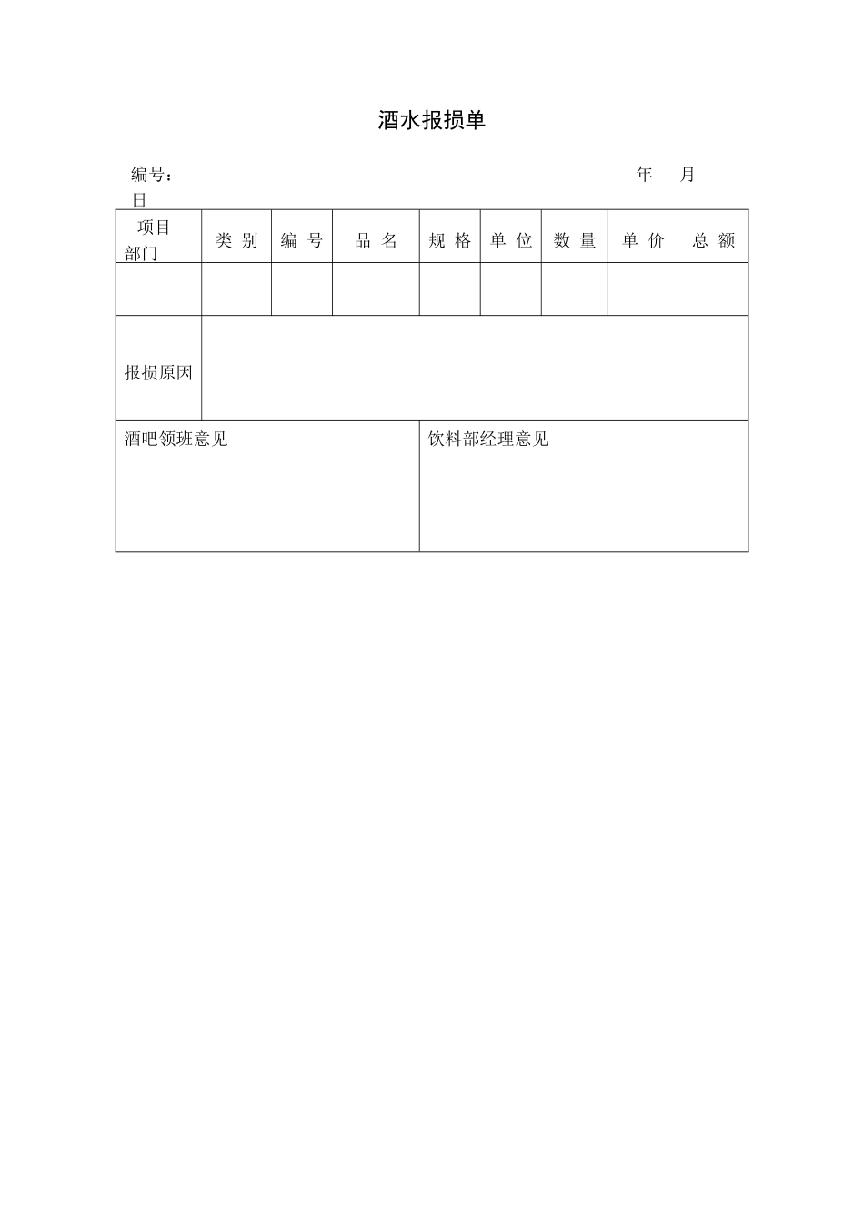饮料部表格（DOC 4页）_第3页