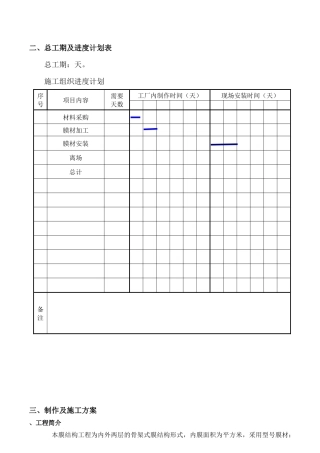 体育休闲公园水世界膜结构工程施工组织设计方案