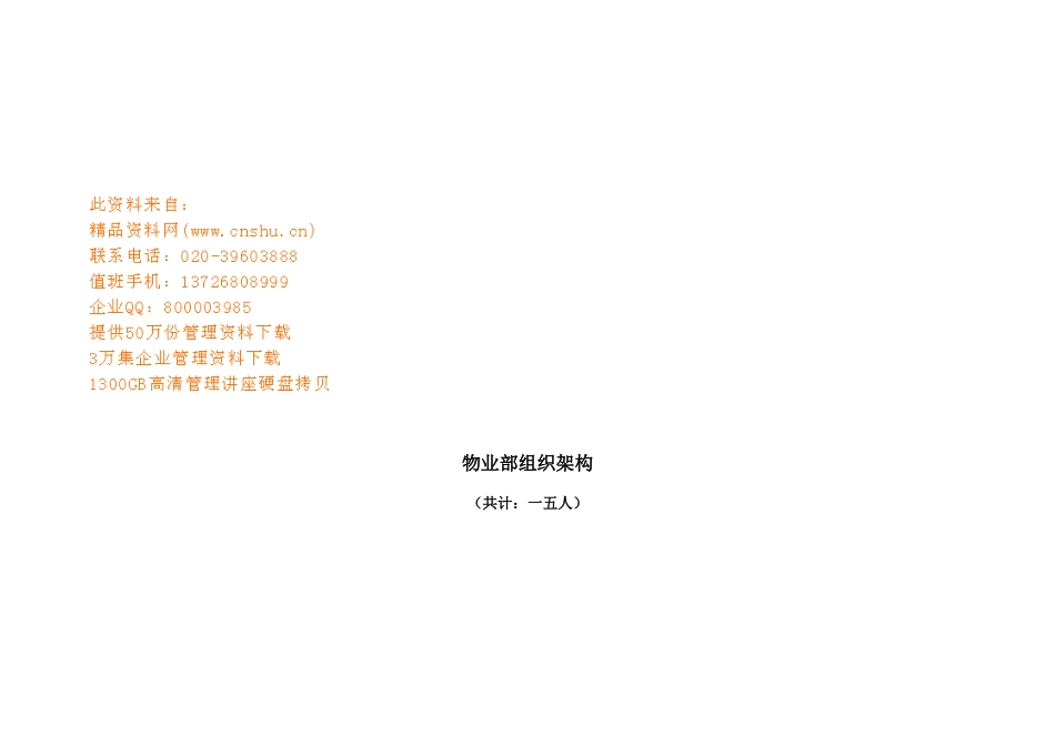 物业部组织架构与岗位职责_第1页