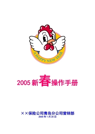 某保险公司营销部新春操作标准